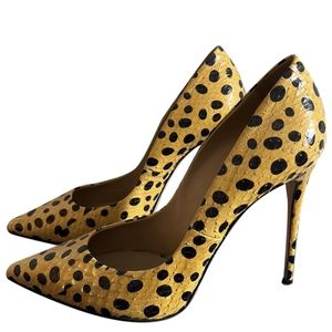Yellow python polka dots dolce gabbana women shoes pumps 39 (8.5/9M)